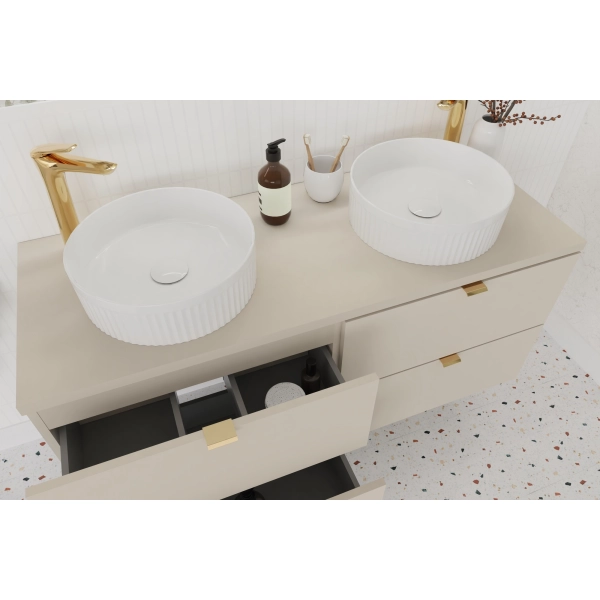 Szafka pod umywalkę 60cm 2 szuflady Kaszmirowy Mat DALIA CASHMERE 82-60-46-2S, Comad